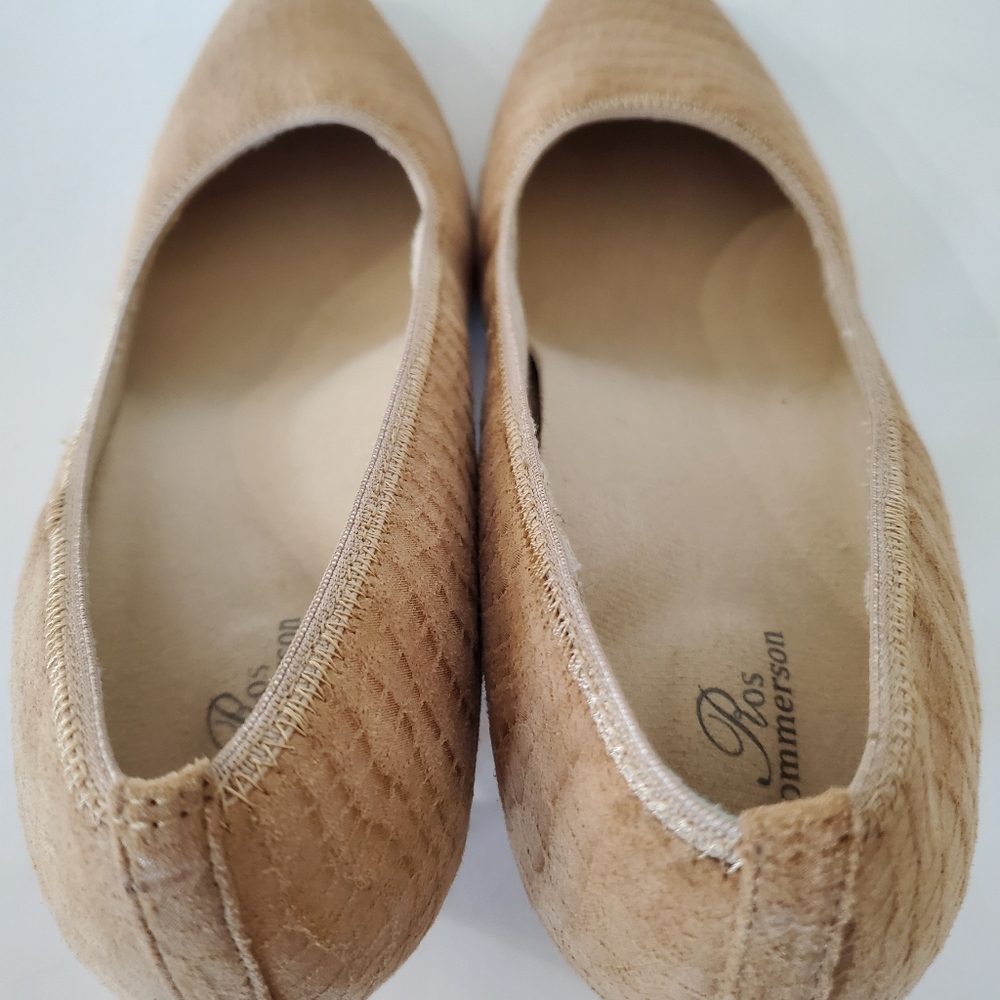 ROS HOMMERSON Sz 9 KARAT Nude Croc Leather Upper Pumps 2.5" Heel Comfort Office - Picture 13 of 15